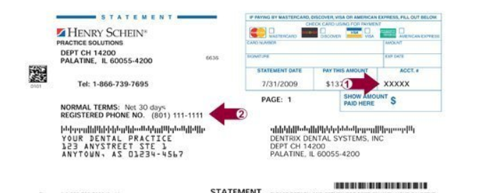 A bill with electronic payment information on it